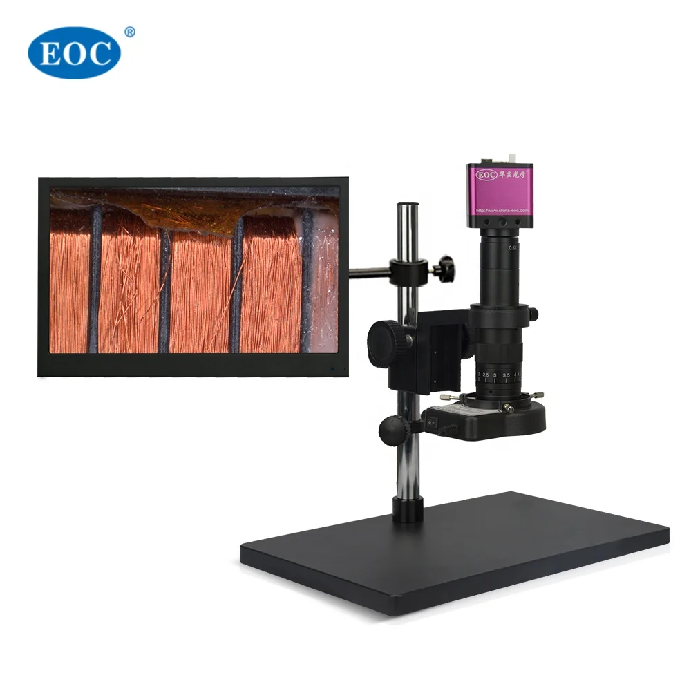 EOC HD 1080P Electronic Display Monocular Digital Microscope LED Light Source Video Type for Mobile Phone Repair ROHS Certified