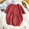 Rust red round short
