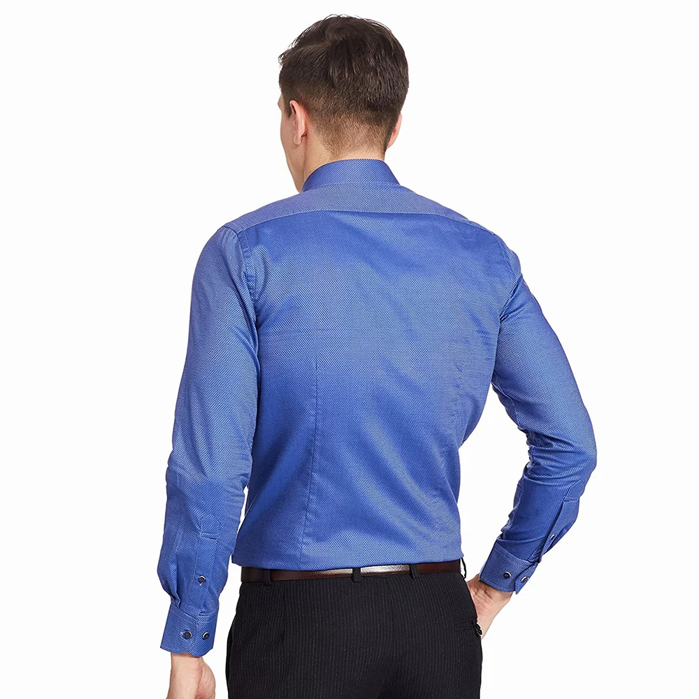 Pakistan Made Men's Dress Shirts Button Closure Plain Turn Down Collar Quick Dry Office Wear