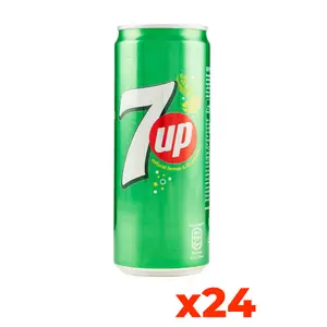 7Up Premium Quality 330ml Sleek Can Lemon Lime Soft Drink 24 Cans in Homes Carbonated Drinks