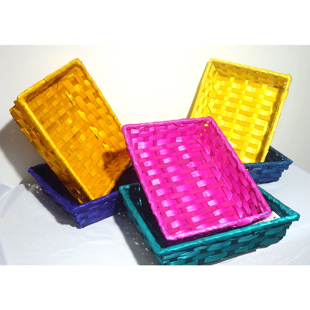 Cheap Price!!! Colorful Bamboo Gift Basket For Easter/christmas Gift