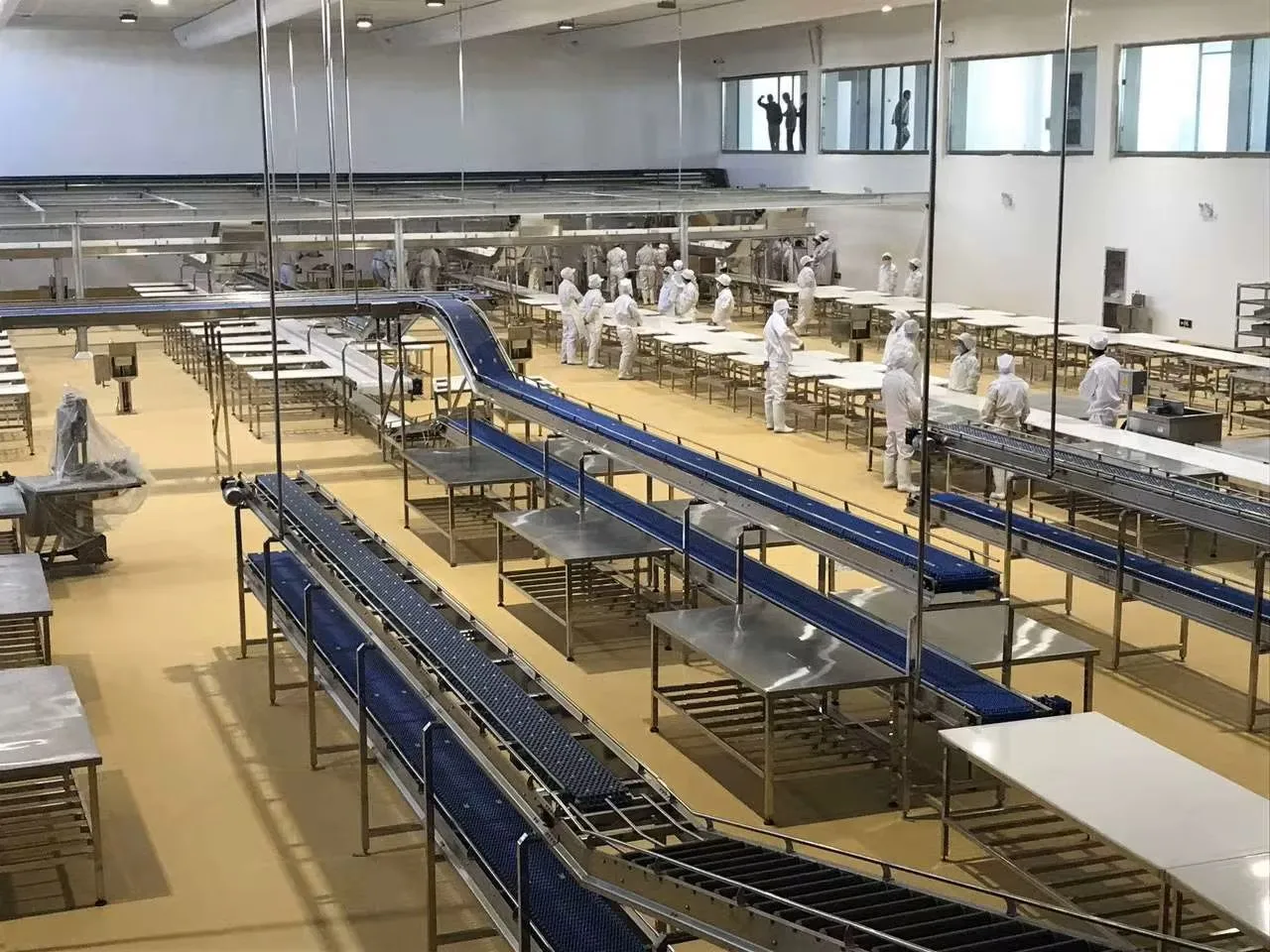 Industrial heavy duty PVC meat conveyor line food production line for food production