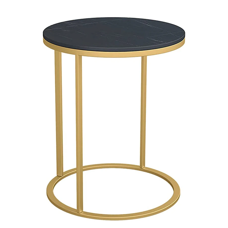 Natural Marble Dual Set Of 2 Side Table Nordic Style Metal Coffee Table