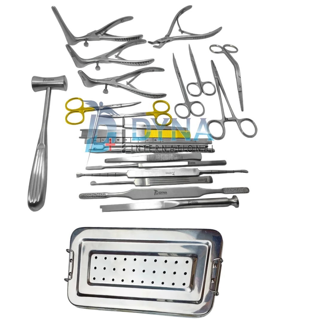 Set D'instruments De Rhinoplastie 21 Pièces - Chirurgie Plastique Du Nez - Surgical Edge - Neuf