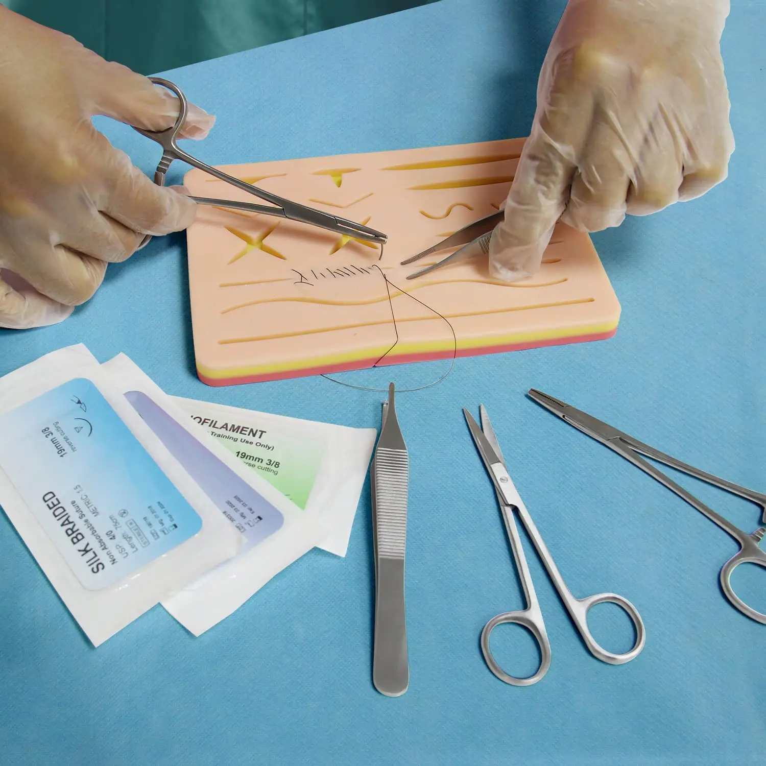 Suture Tools Set 3 Pieces Adson Tweezers Needle Holder & Iris Scissors Wholesale PRICE Manufacturers Supplier in Pakistan