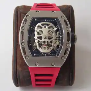 New Luxury High-quality Tourbillon Men's Mechanical Watch Tonneau-shaped case 25mm Dial Diameter Skeletonized Fashionable Watch