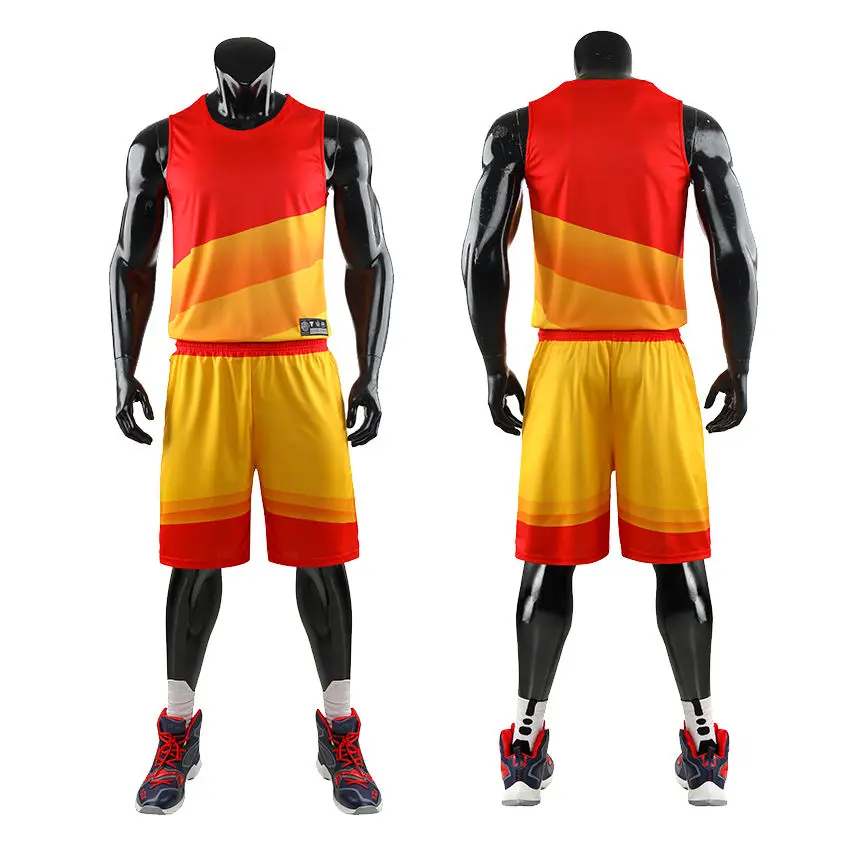 Оптовая продажа Баскетбольная одежда на заказ пустая дышащая баскетбольная форма оптом
