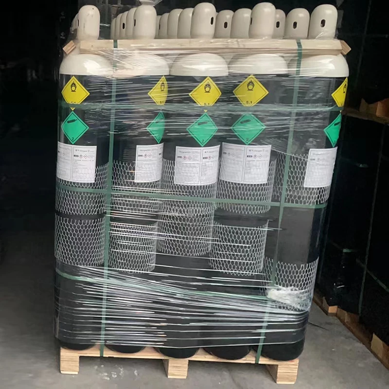 أسطوانة غاز الأكسجين بسعة 47 لترًا و50 لترًا وبسعر المصنع، ونقاء عالٍ جدًّا يبلغ 99.999% و99.9999% للأكسجين