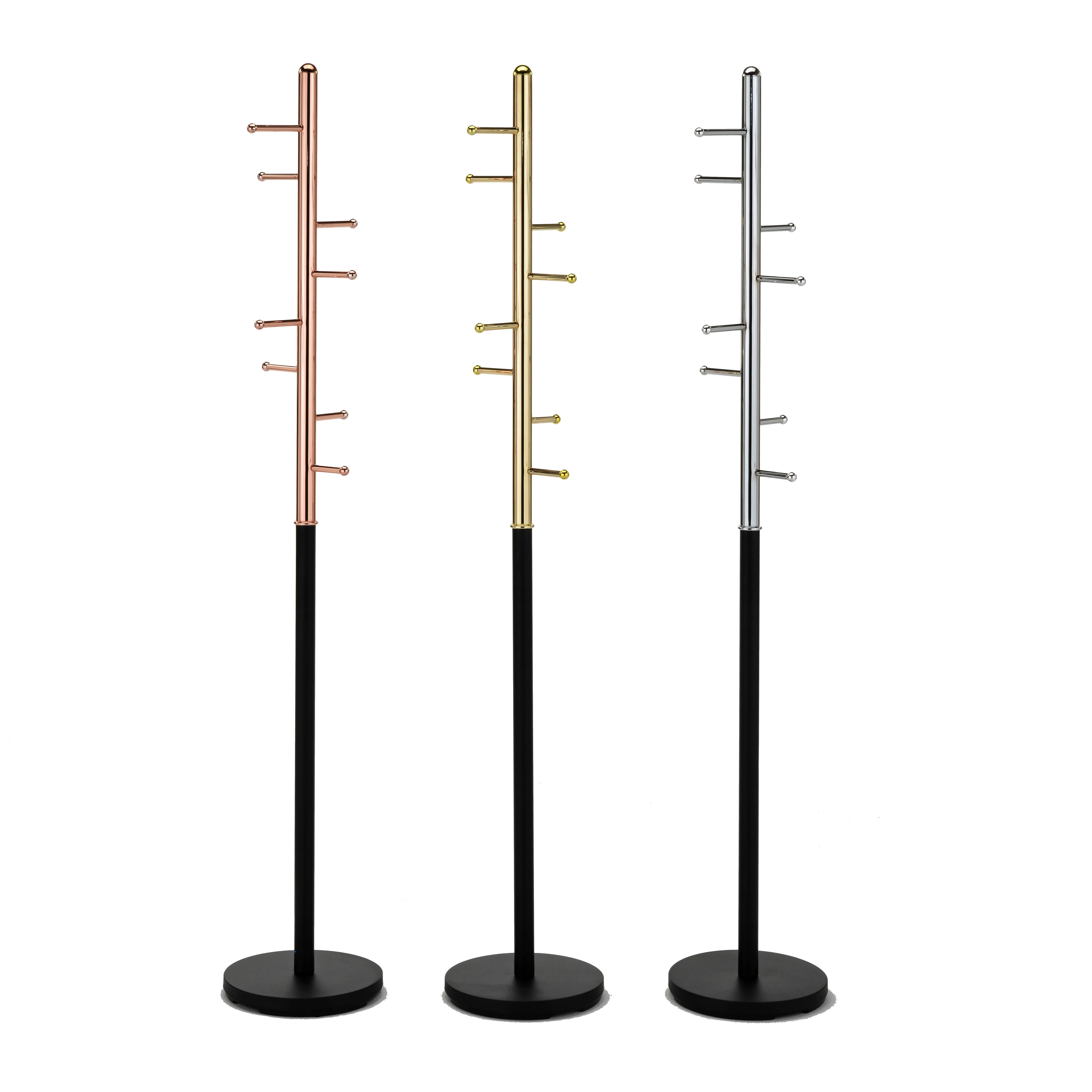 High Metal Freestanding Coat Rack Factory Iron Hanger Floor Clothes