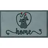 Recycled rubber and flocked design
