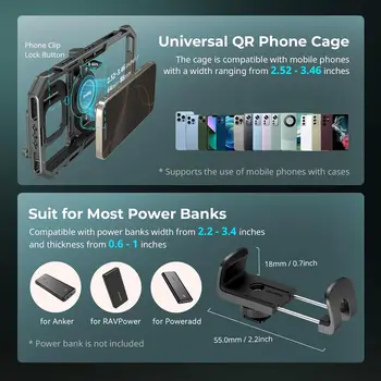 SmallRig X Brandon Li All-in-One Mobile Video Kit, Universal Quick Release Phone Video Rig Kit for iPhone for Samsung for Pixel detail image