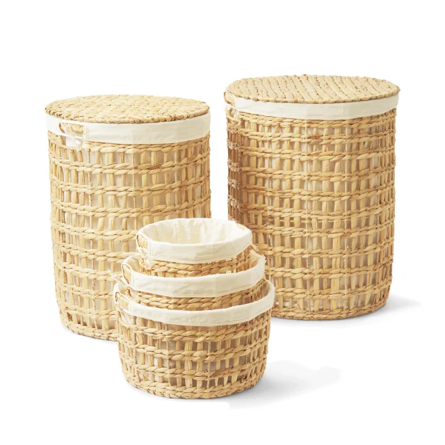 Natural Straw Seagrass Bamboo Basket Vietnam Large Storage Baskets