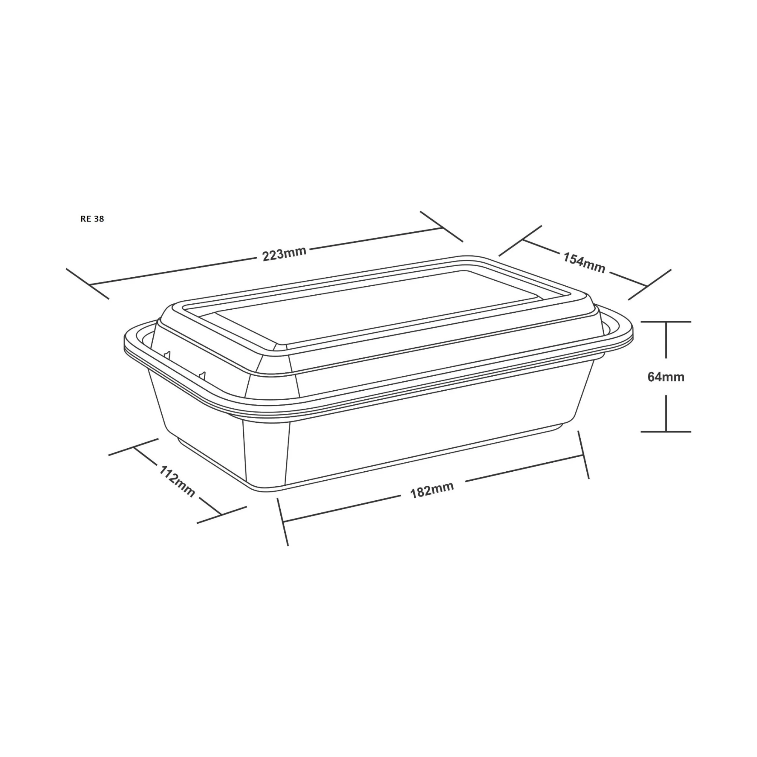 100% Premium Quality Custom Container Small Clear Plastic Disposable PS PET Box for Lunch