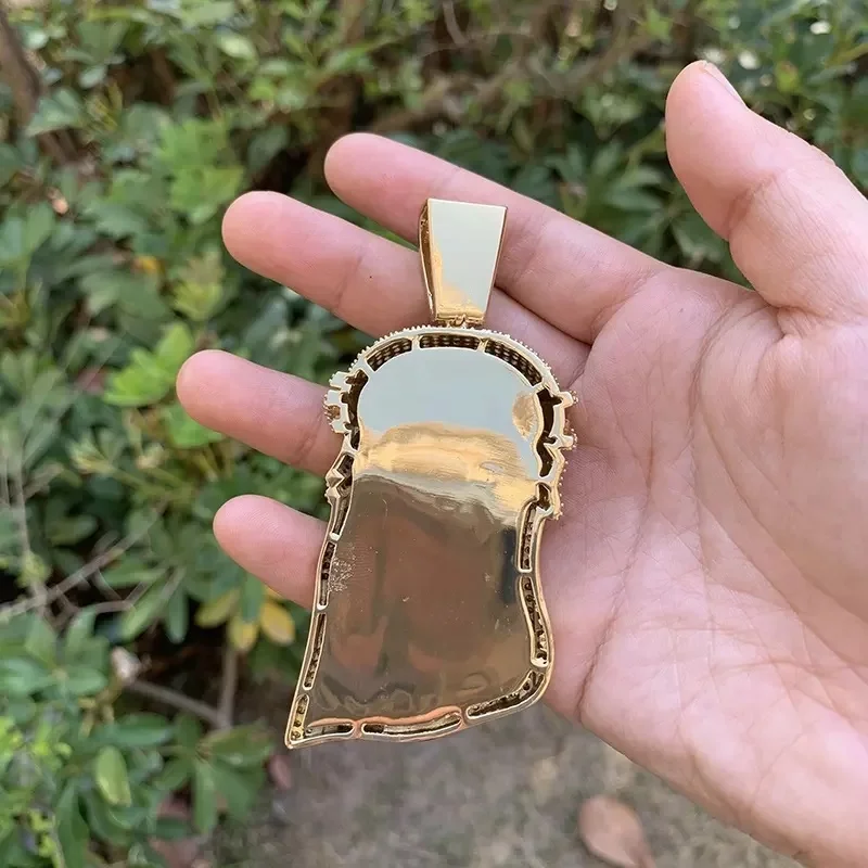 5ct Vvs Moissanite Diamond Men's 3d Jesus Face Pendant 925 Silver Iced