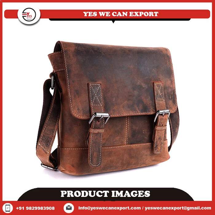 Custom Messenger Bag Men Handmade Genuine Leather Vintage Unisex Sling ...