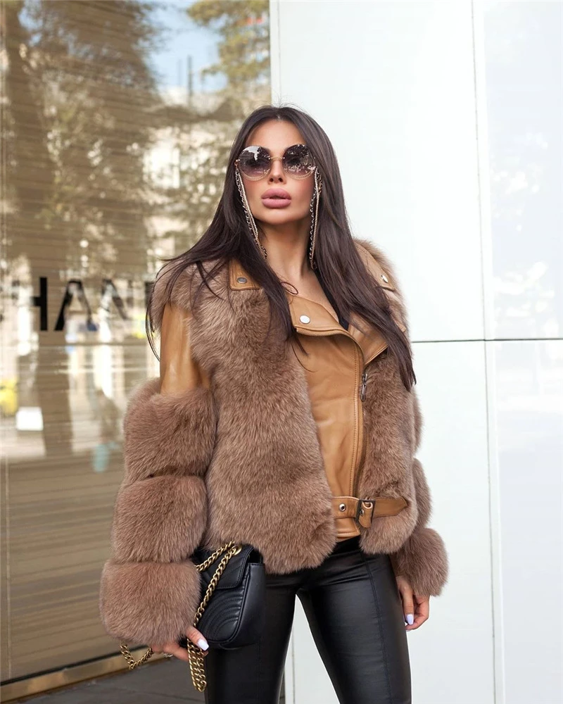 Winter Women New Faux Fur Rabbit Mink Hoodies Plus Size Women