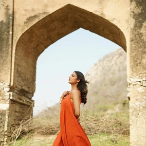 Oversized Sleeveless Linen Summer Dress Midi Length Washed Linen Lagenlook Plus Size Clothing with Plain Dyed Weaving Method