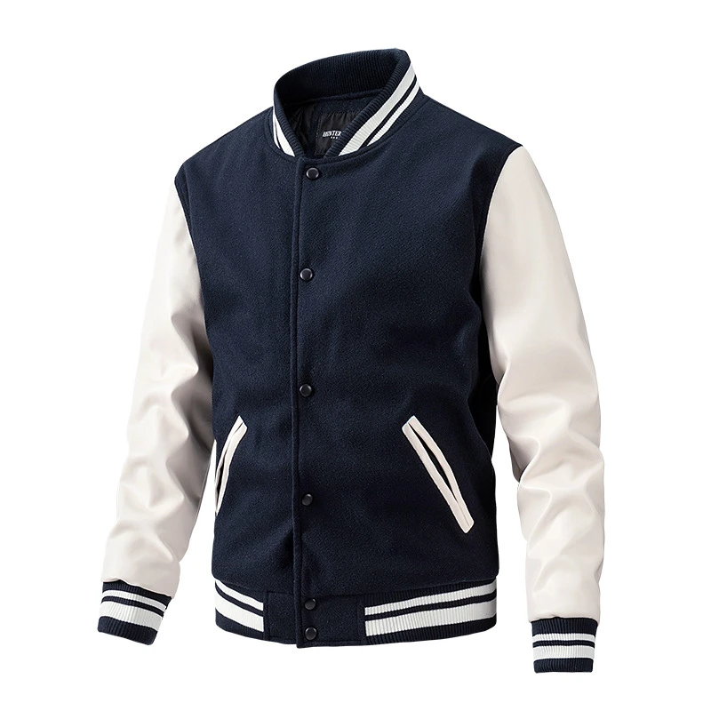 Camphor wood“varsity jacket” ネイビーL 🧥 CEDARWOOD STATE VARSITY JACKET 🏆, Navy blue, cotton