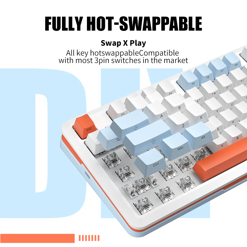 keey オーダーメイドPC MK 68 60% Mechanical Gaming Keyboard Type-C Wired RGB 68 Key