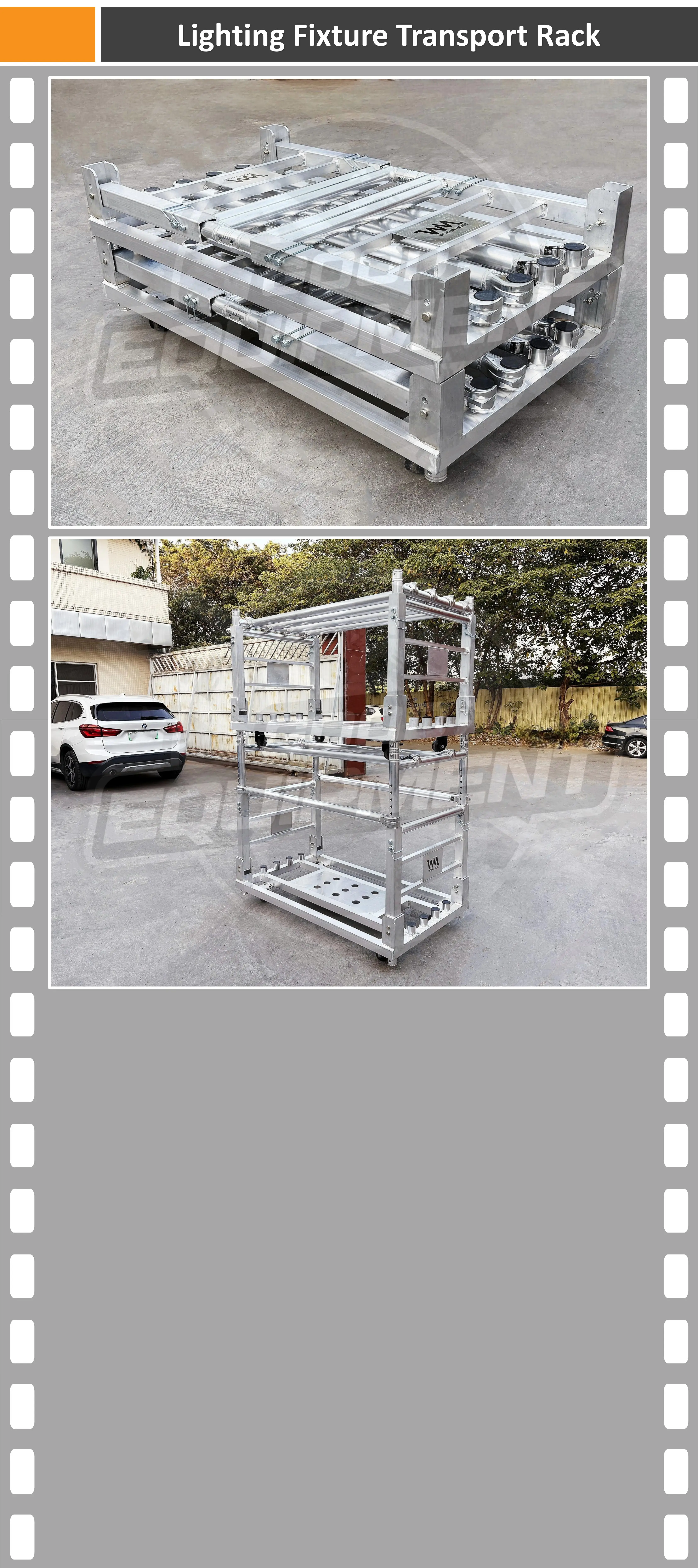 Aluminum Storage Professional Cp Rack Transport Cart for Lighting ...