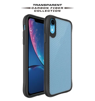 Matte Clear Carbon Fiber Protective Fundas Antishock for iPhone for Samsung for Xiaomi Mobile Phone Cases with Raised Edges
