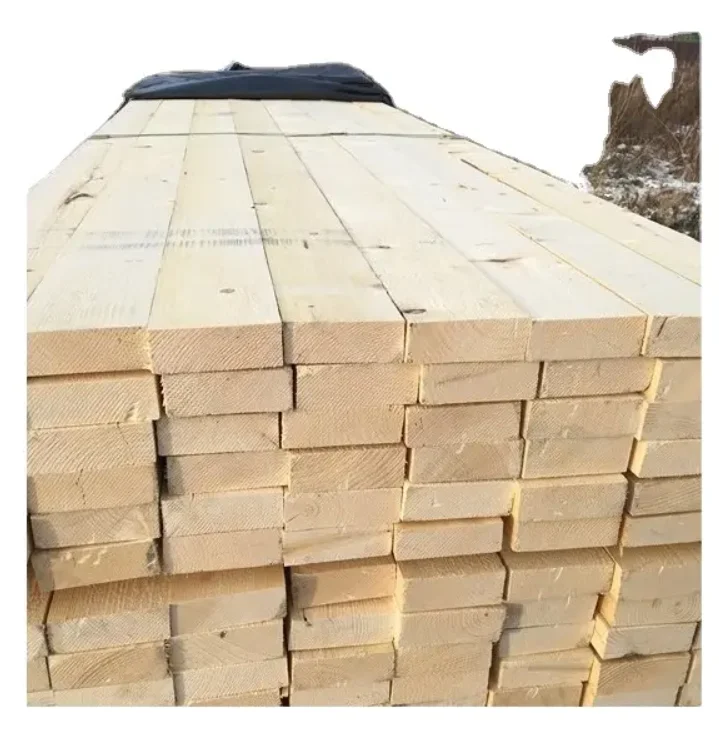 Factory Unfinished Solid Wood Plank Blocks Pine Lumber Board Timber