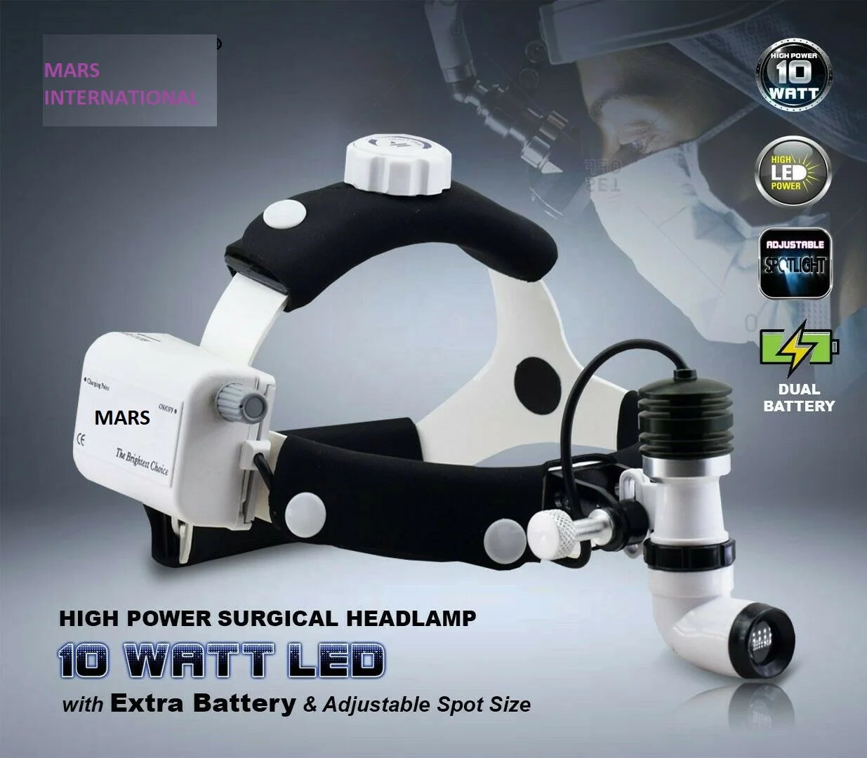 Surgical Head Light With Binocular 2.5x Loupe For Dental Hospital