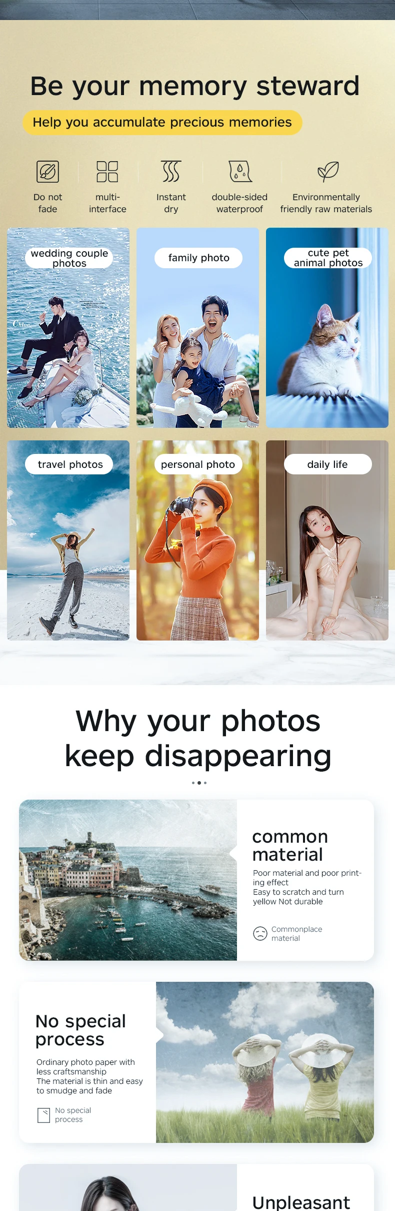 Waterproof 270g Rc Photo Paper Satin Glossy Rough Wholesale A4 Office