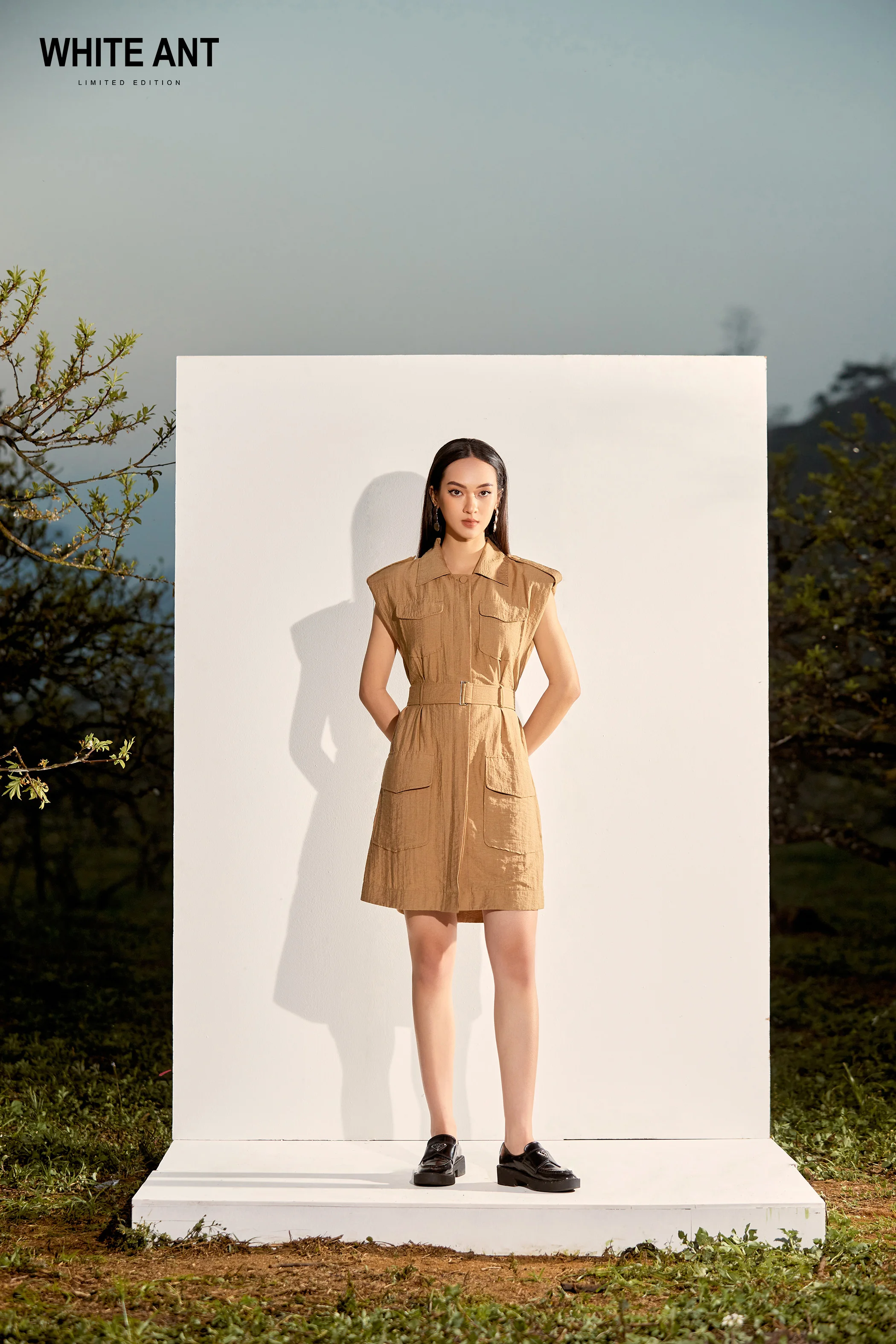 Safari Wrap Dress Brown Espresso