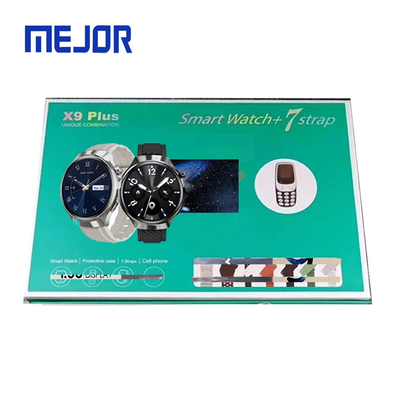 Mini Cell Phone Smartwatch Seven Straps Plus Wireless Watches Gift Set X9 Max Suit Smart Watch 7Strap