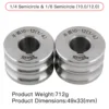 5012-1/4 e 5022-1/6 Ruote Semi-Tonde 10/11/12mm
