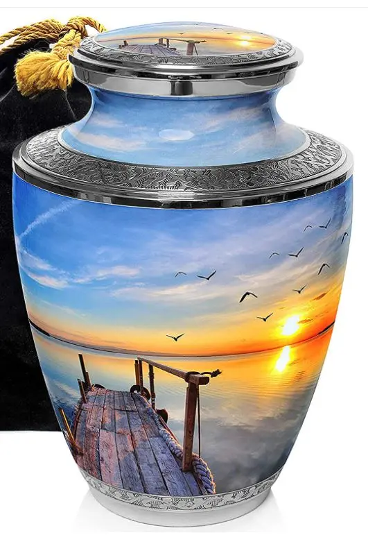 Hot Selling Metal Funeral Cremation Urns For Human Ashes Handmade Metal