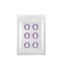 Six purple stickers