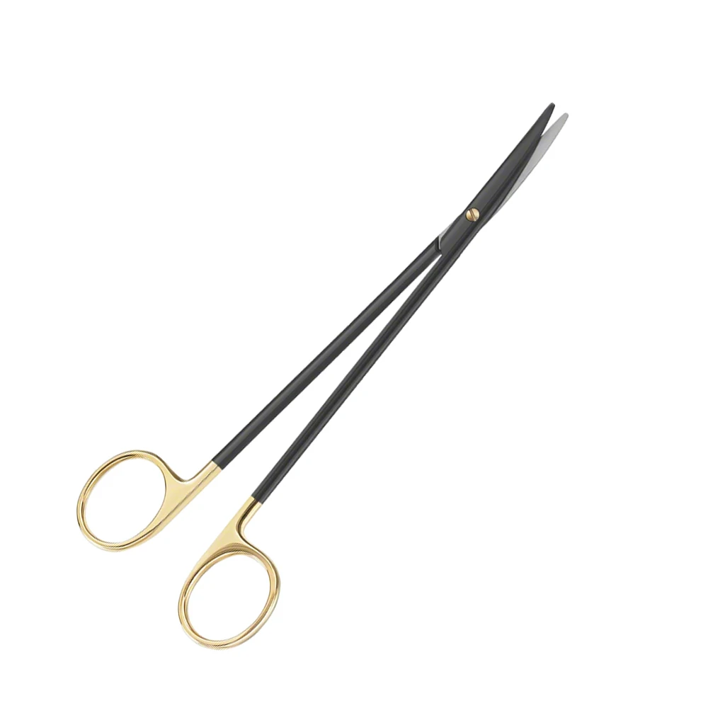 Black Coated Metzenbaum Scissors Curved Half Gold German Stainless ...