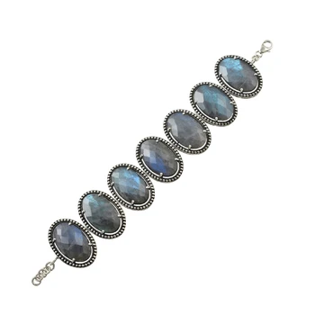 New Design Latest Collection 925 Sterling Silver Bracelet Labradorite Gemstone Jewelry