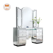 Hot Sell Modern Mirrored Dressing Table With Led Mirror and Drawers