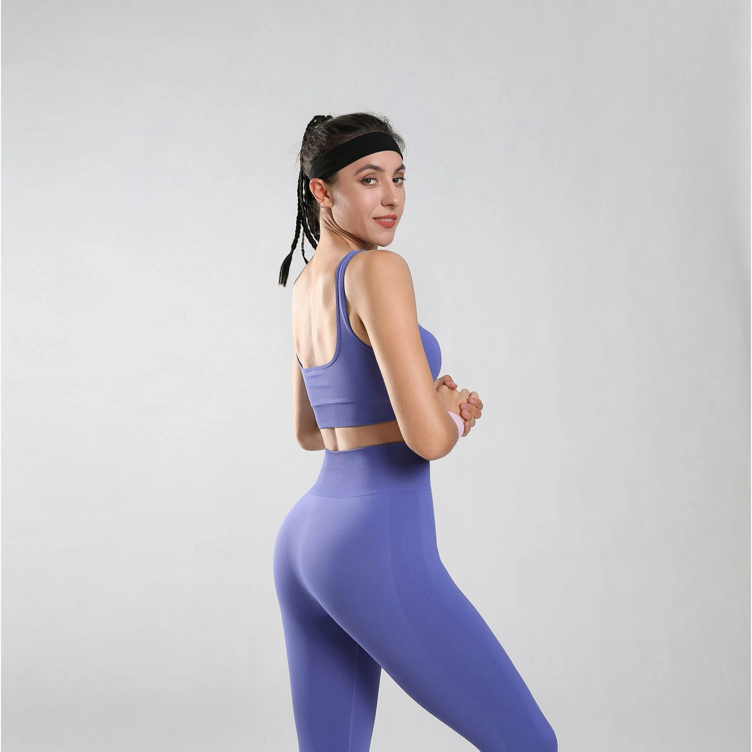 Yolife-ropa de Yoga para mujer, Top corto de cintura alta, trajes