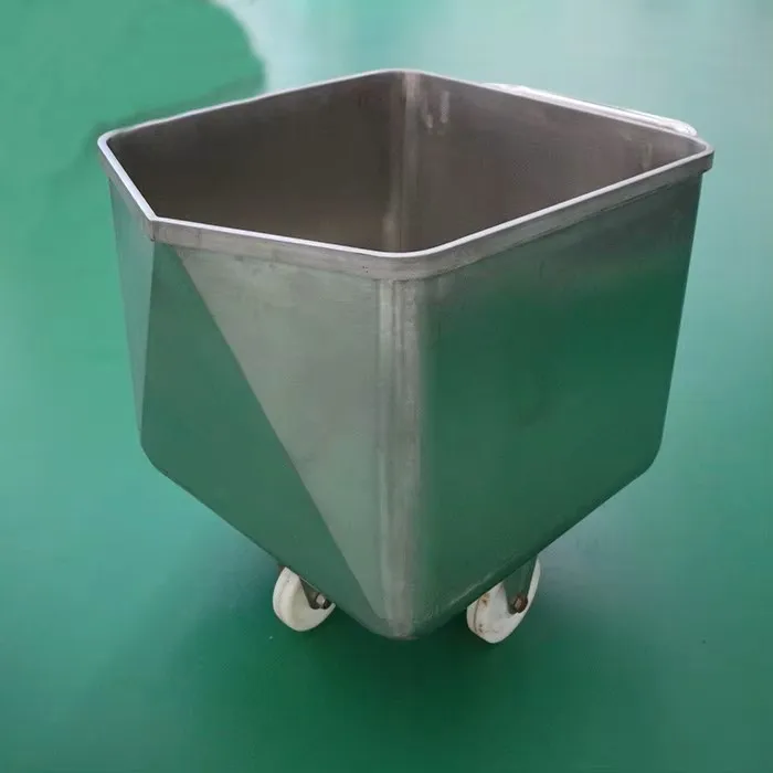 Durable stainless steel worktops for meat processing plants and industrial production lines