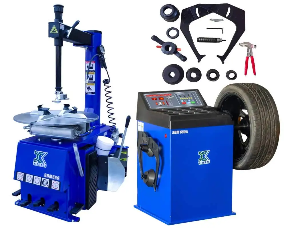 Hot Selling Cheap Tire Changer And Balancer Combo Max Red Top Blue Head