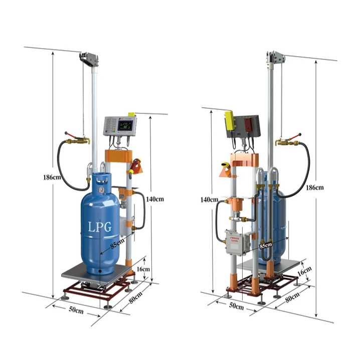 XIangkang Automatic High Capacity Gas Cylinder Filling Station Filler Machine LPG Gas Cylinder Filling Scale