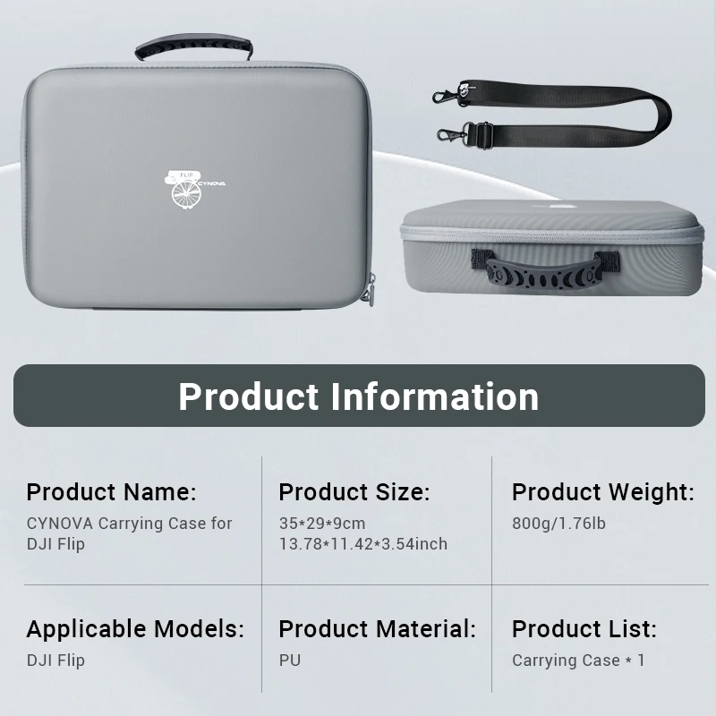 Tas voor DJI flip drone, harde schaal, beschermhoes voor DJI Flip, waterdichte koffer, opbergdraagtas, compatibel met drone DJI Flip-accessoires, grijs, Wetenschap en techniek