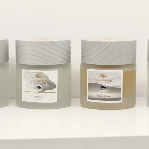 product enjoy everyday private label perfume ornament reed diffuser bulk purchase luxury wooden lid custom scents reed diffuser-6