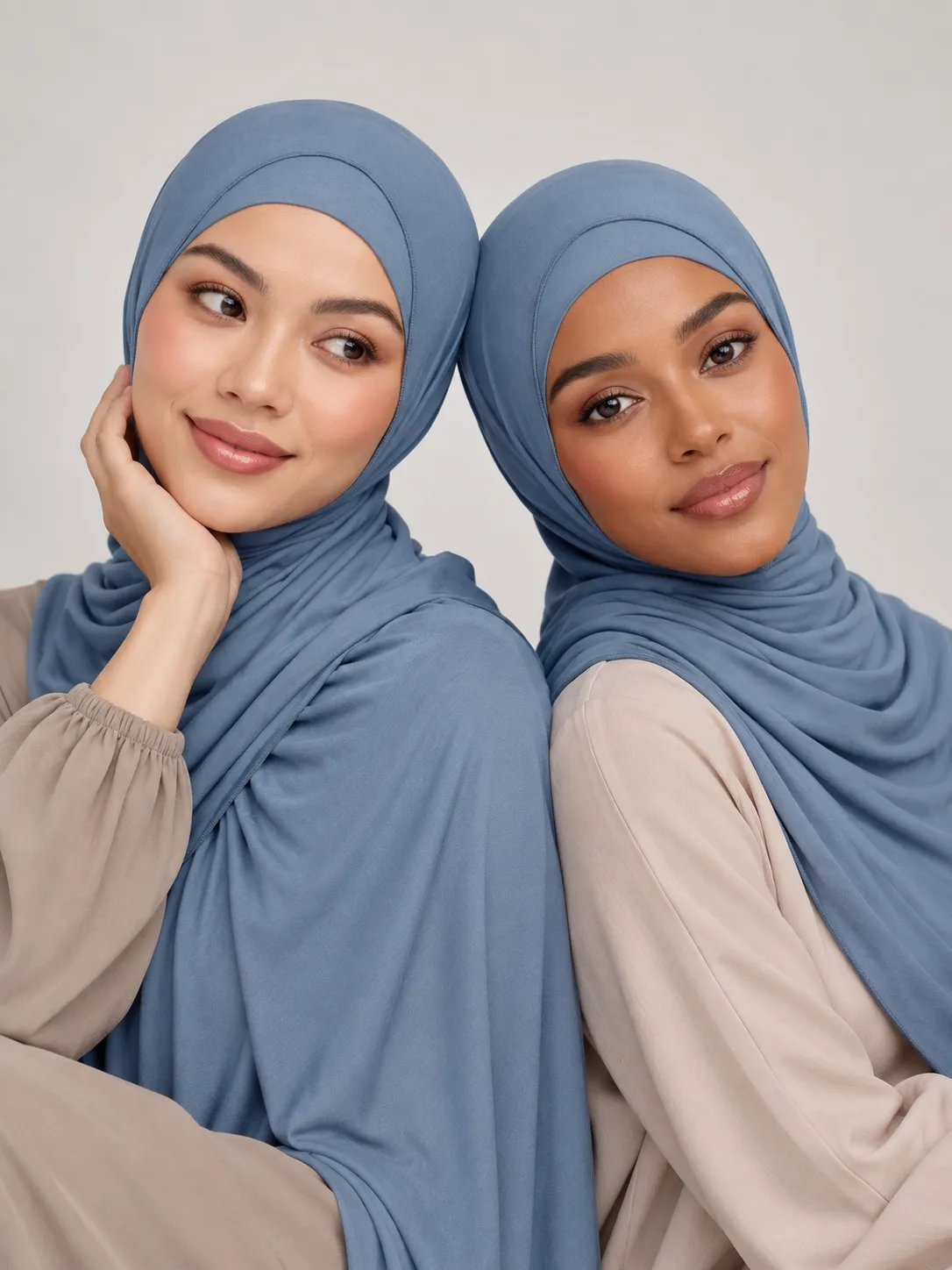 Custom Bamboo Jersey Hijab Set