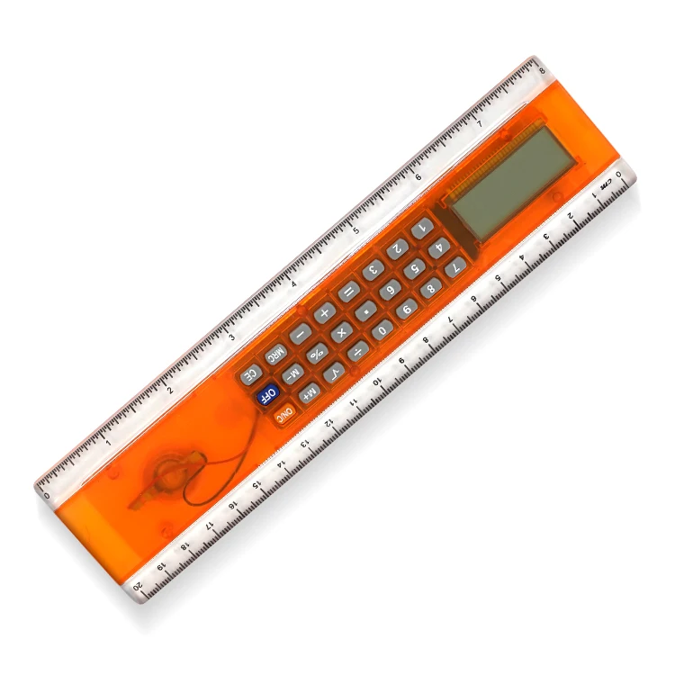 Promotional Ruler Calculator 20CM Ruler Student Creative Stationery 8-digit Portable Multifunction Calculator