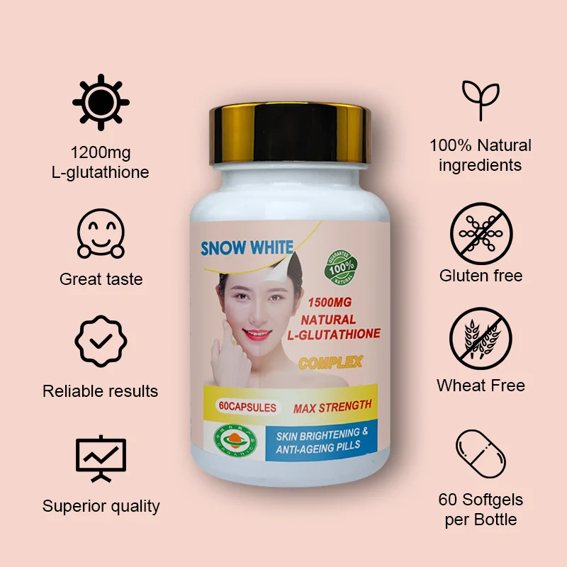 Private Logo Available Reduced Glutathione Softgel Capsules for Skin Whitening