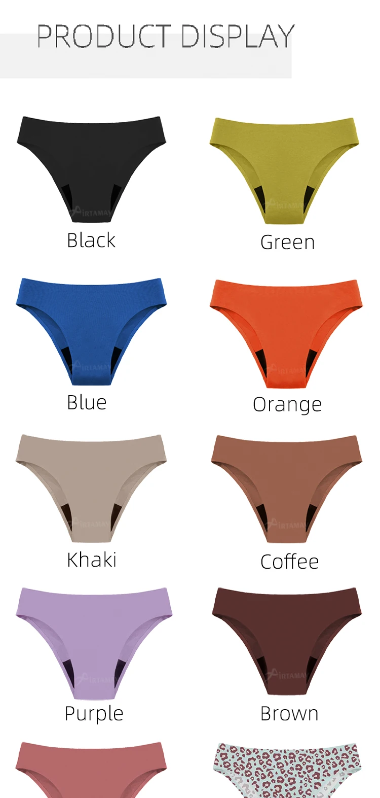 Oxygen Secret 4 Layers Menstrual Underwear Leak Proof Seamless Period Underwear Calzon Menstrual