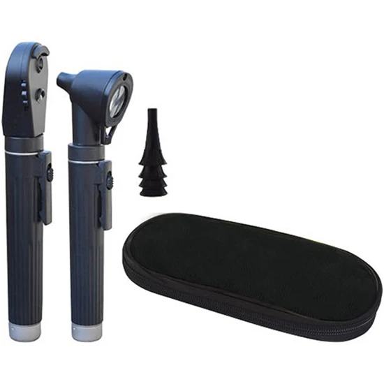 Mini Ent Otoscope Diagnostic Portable Fiber Optic Examination Set With