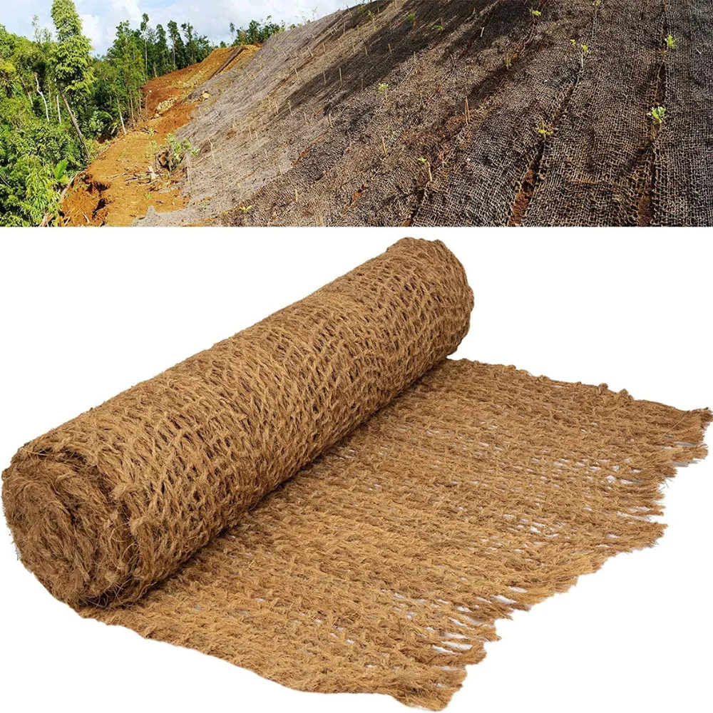 Wacredo Tapis de reblai en fibre de coco - Tissu coco - Anti-pente - Pour bordure d'étang Wacredo Tapis de reblai en fibre de coco - Tissu coco - Anti-pente - Pour bordure d'étang