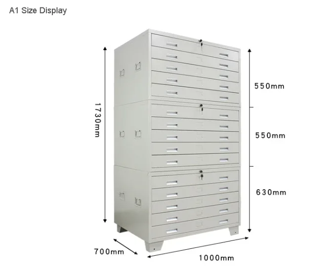 A0 or A1 Map Display & Drawing Storage Cabinet - Modern Design
