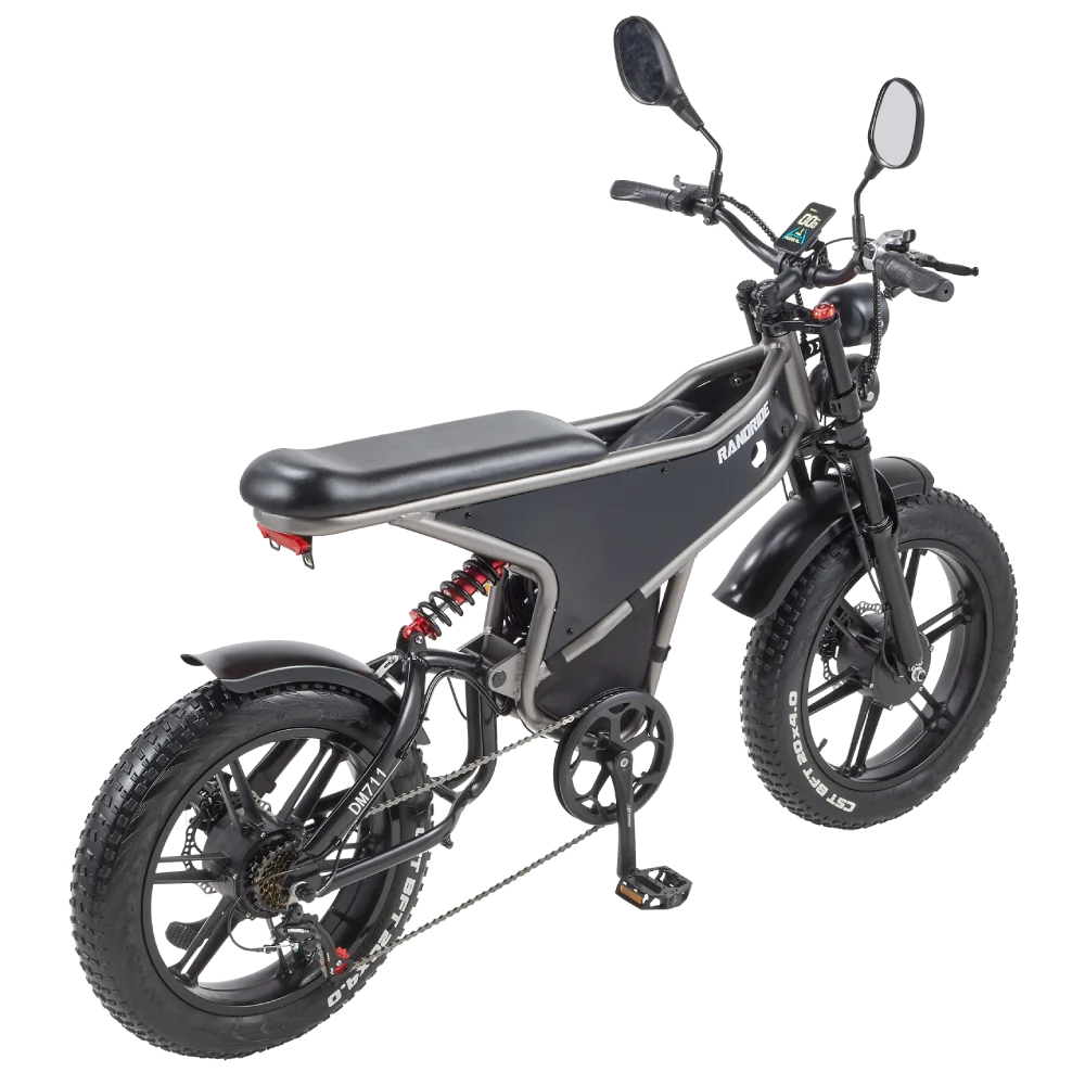 RANDRIDE DM711 Electric Motorcycle Dual Motor Drive 1000W*2 Peak Power for City Commuting